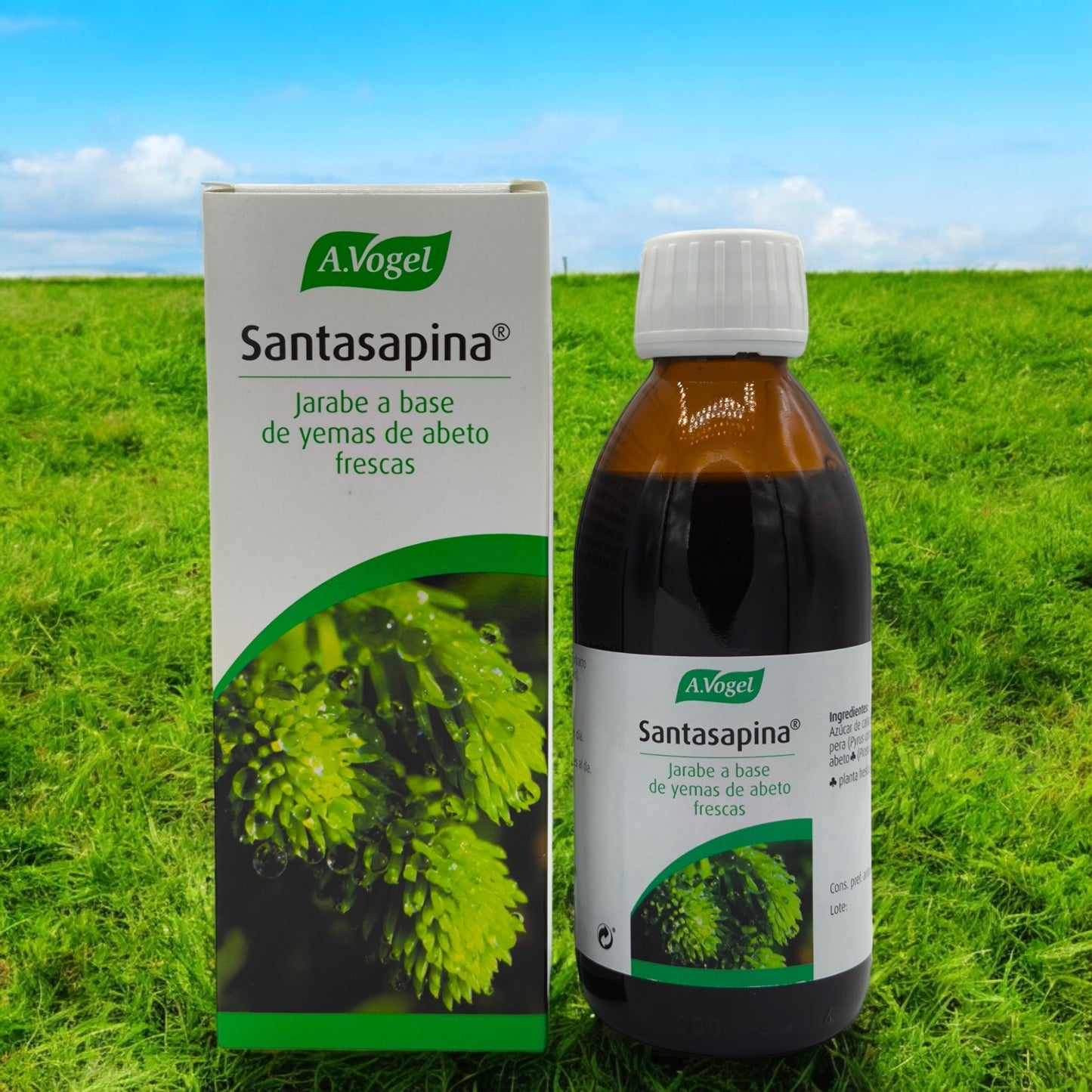 Santasapina Jarabe A. Vogel, vías respiratorias, sistema inmune, gripes, catarros y resfriados, Tos