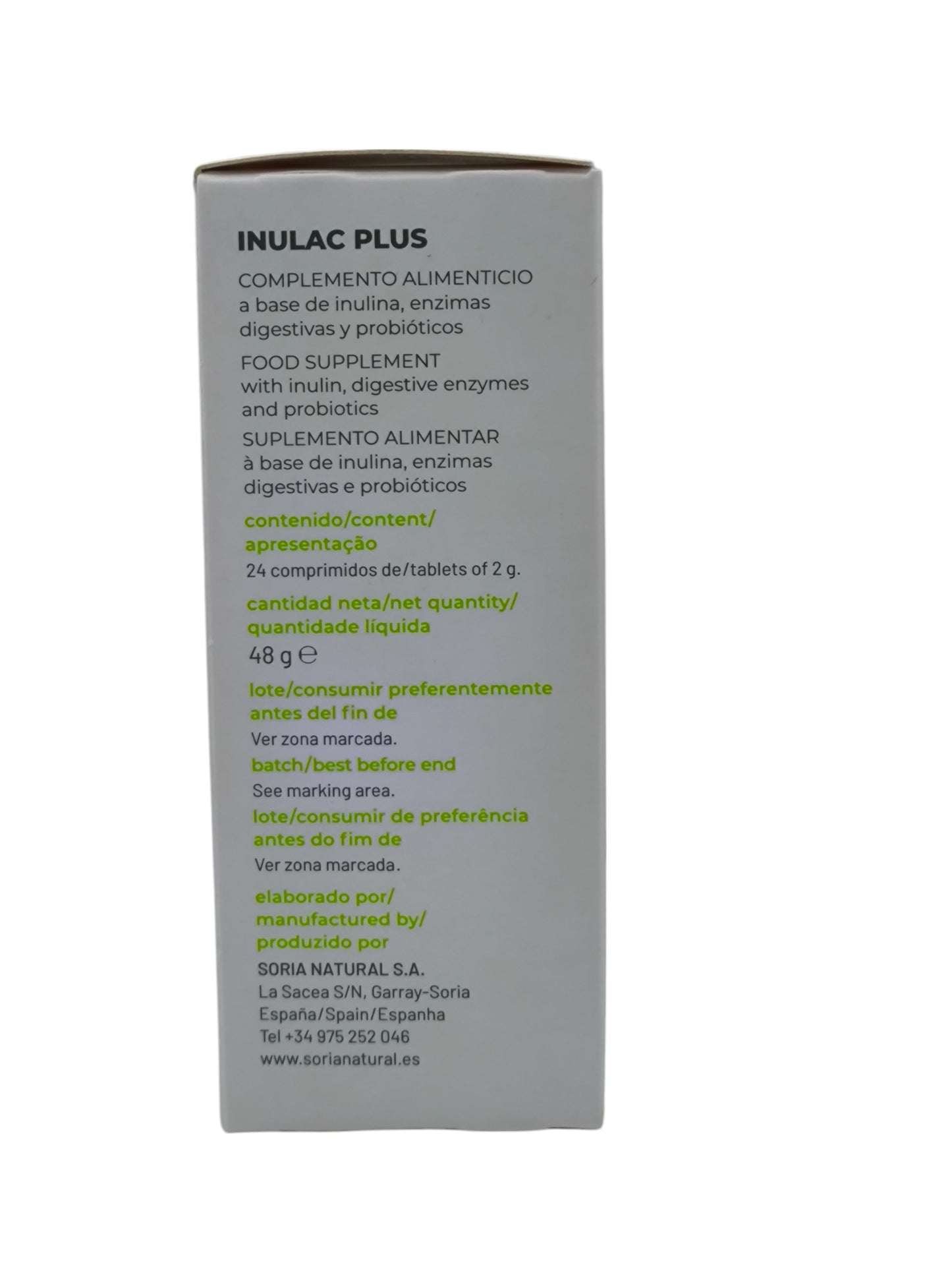 Inulac PLus Soria Natural, Digestiones pesadas, Trastornos digestivos, Flora intestinal, Aparato digestivo