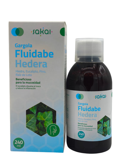Gargola Fluidabe Hedera Sakai 240ml, Mucosidad, Defensas naturales, Sistema respiratorio, Antiinflamatorio