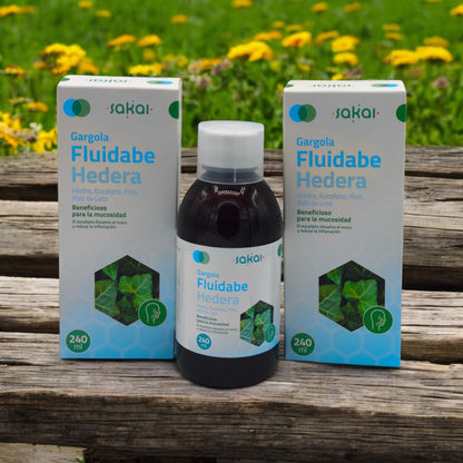 Gargola Fluidabe Hedera Sakai 240ml, Mucosidad, Defensas naturales, Sistema respiratorio, Antiinflamatorio
