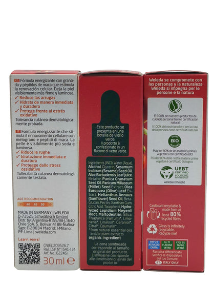 Sérum Reafirmante de granada Weleda, Sérum facial 100% natural, Piel firme y luminosa. Antiarrugas, Reduce líneas de expresión