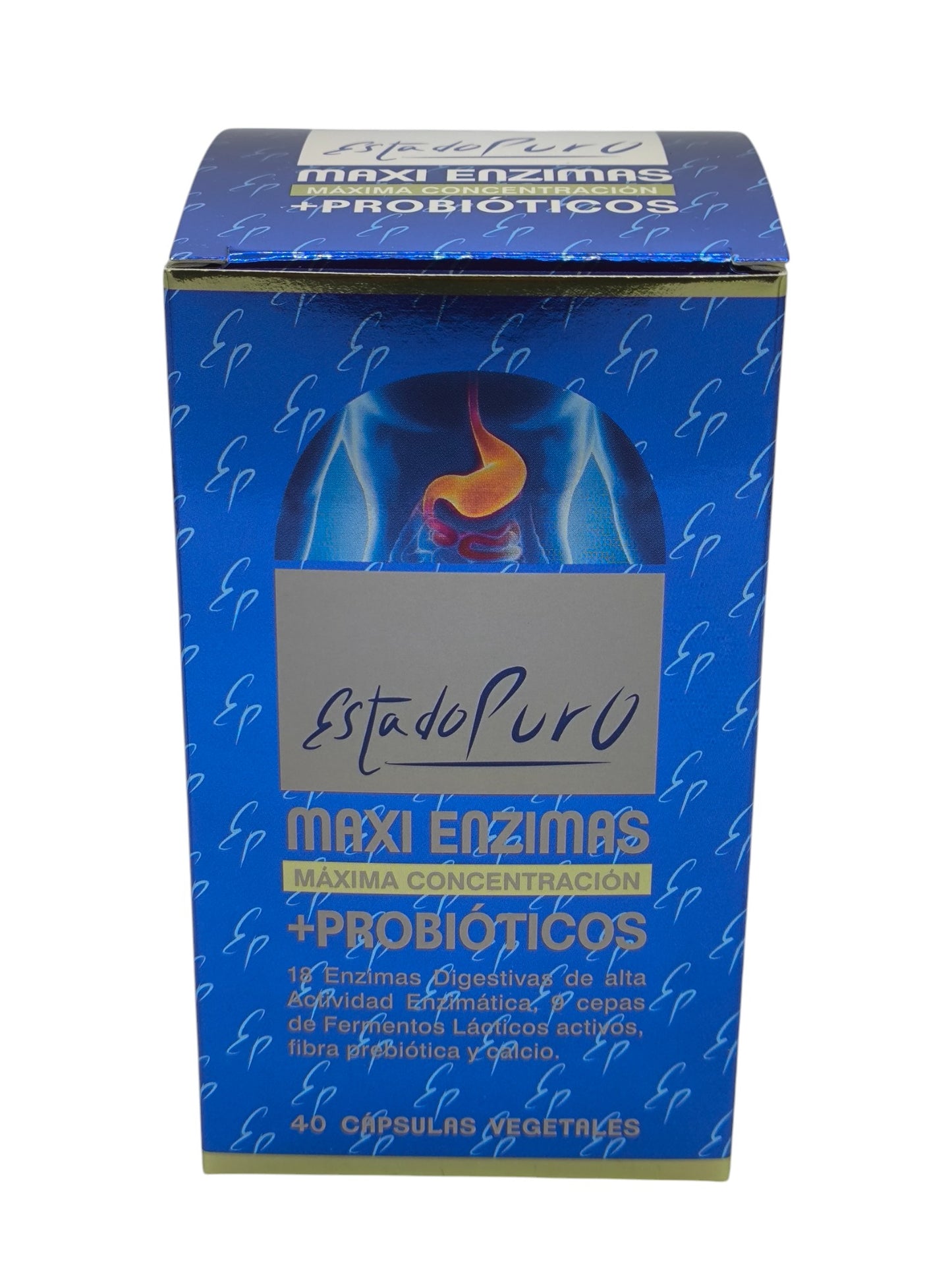 Maxi Enzimas + Probióticos Estado Puro. Mejora la digestión, Probióticos y Prebióticos, Mejora la absorción de nutrientes.