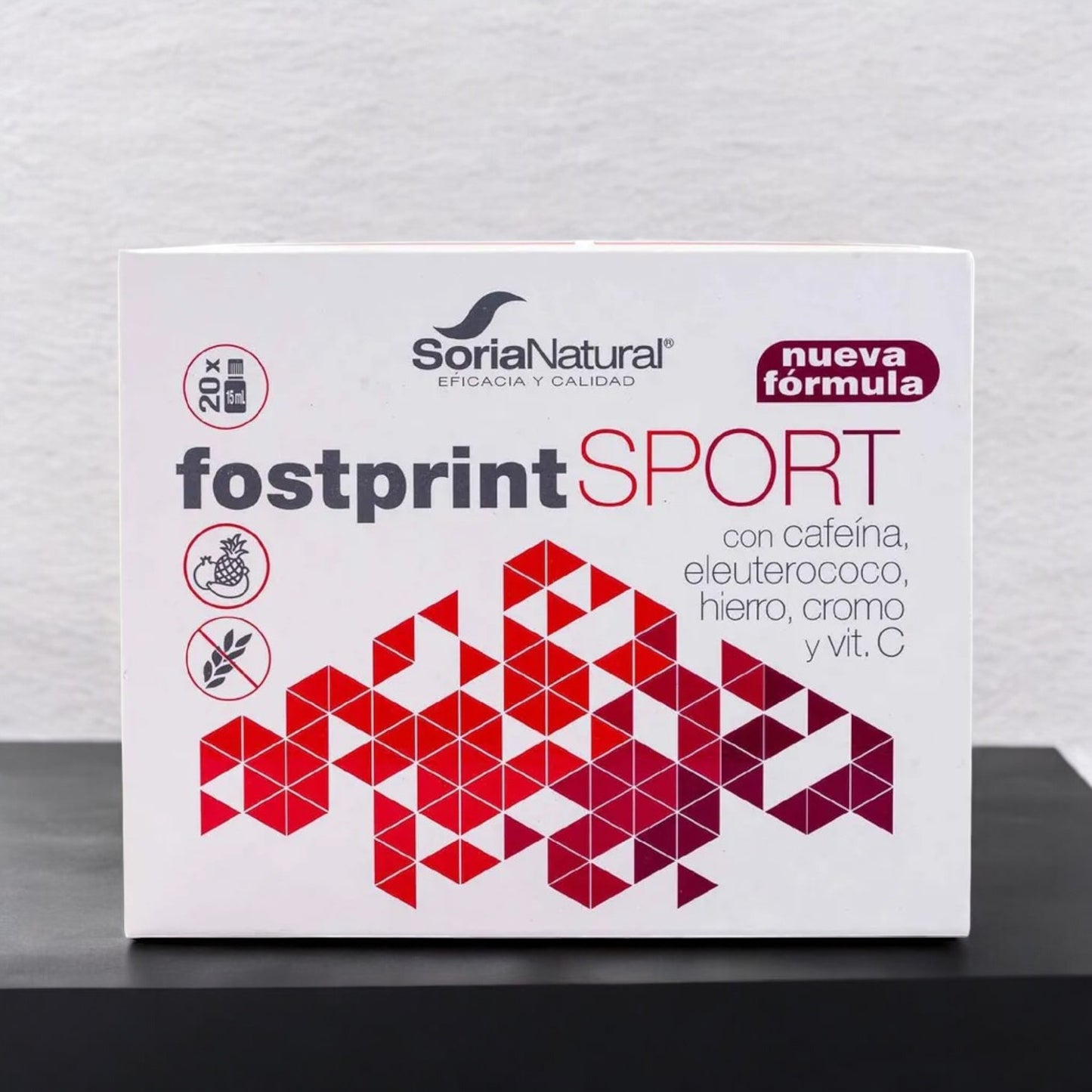 Fostprint Sport Soria Natural viales 15ml, Deporte, Energía y Vitalidad, Disminución del cansancio y la fatiga, Jalea real, vitaminas y minerales, Con cafeína