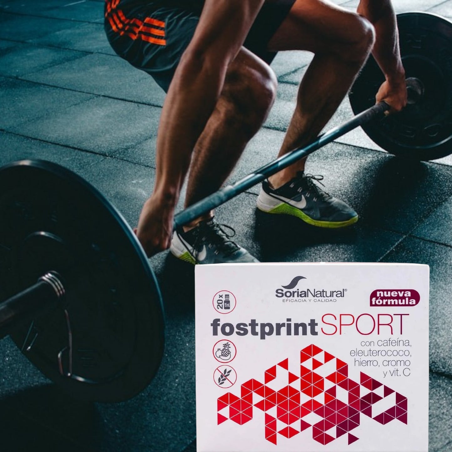 Fostprint Sport Soria Natural viales 15ml, Deporte, Energía y Vitalidad, Disminución del cansancio y la fatiga, Jalea real, vitaminas y minerales, Con cafeína