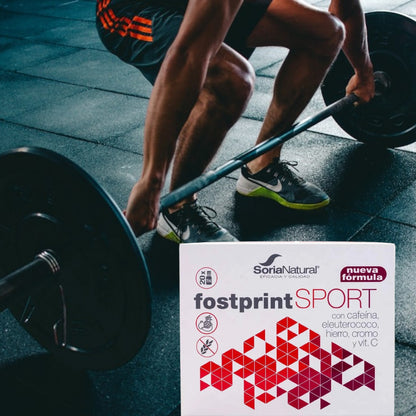 Fostprint Sport Soria Natural viales 15ml, Deporte, Energía y Vitalidad, Disminución del cansancio y la fatiga, Jalea real, vitaminas y minerales, Con cafeína